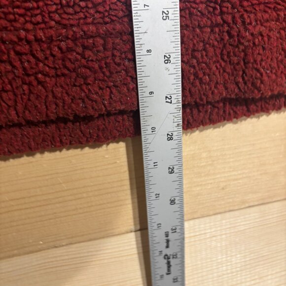 LL Bean Sherpa Fleece Sweater Womens Large Rust Red Mock Neck Pullover Outdoors - Picture 7 of 10